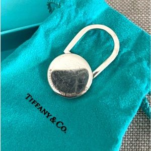 Tiffany & Co. Retired Wall Street Black Enamel Dot Keychain